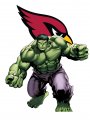 Arizona Cardinals Hulk Logo Sticker Heat Transfer