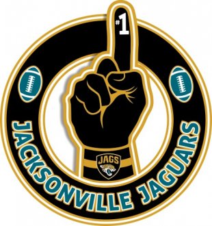 Number One Hand Jacksonville Jaguars logo decal sticker