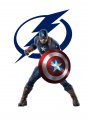Tampa Bay Lightning Captain America Logo Sticker Heat Transfer