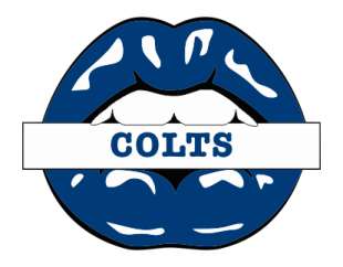 Indianapolis Colts Lips Logo Sticker Heat Transfer