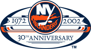 New York Islanders 2001 02 Anniversary Logo decal sticker