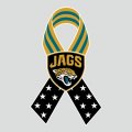 Jacksonville Jaguars Ribbon American Flag logo decal sticker