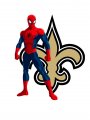 New Orleans Saints Spider Man Logo Sticker Heat Transfer