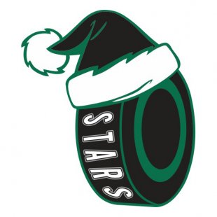 Dallas Stars Hockey ball Christmas hat logo Sticker Heat Transfer