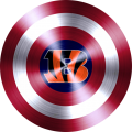 Captain American Shield With Cincinnati Bengals Logo decal sticker