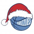 Memphis Grizzlies Basketball Christmas hat logo decal sticker