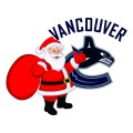 Vancouver Canucks Santa Claus Logo Sticker Heat Transfer