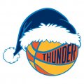 Oklahoma City Thunder Basketball Christmas hat logo decal sticker
