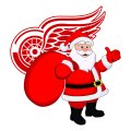 Detroit Red Wings Santa Claus Logo Sticker Heat Transfer