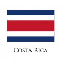 Costa Rica flag logo Sticker Heat Transfer