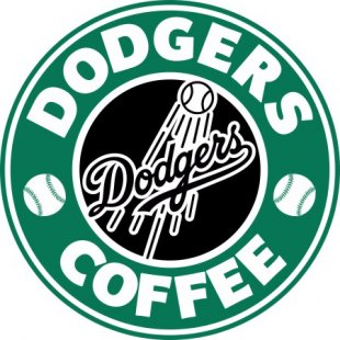 Los Angeles Dodgers Starbucks Coffee Logo decal sticker