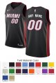 Miami Heat Custom Letter and Number Kits for Icon Jersey Material Twill