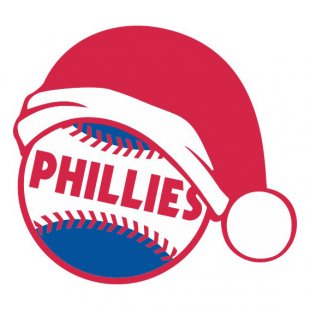 Philadelphia Phillies Baseball Christmas hat logo decal sticker