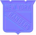 New York Rangers Colorful Embossed Logo Sticker Heat Transfer