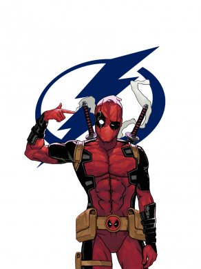Tampa Bay Lightning Deadpool Logo Sticker Heat Transfer