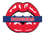 Los Angeles Dodgers Lips Logo decal sticker