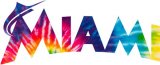 Miami Marlins rainbow spiral tie-dye logo Sticker Heat Transfer