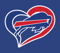 Buffalo Bills Heart Logo Sticker Heat Transfer