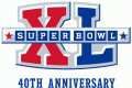 Super Bowl XL Anniversary Logo Sticker Heat Transfer