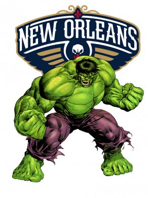 New Orleans Pelicans Hulk Logo Sticker Heat Transfer
