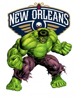 New Orleans Pelicans Hulk Logo decal sticker