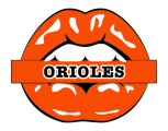 Baltimore Orioles Lips Logo decal sticker