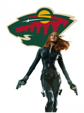 Minnesota Wild Black Widow Logo Sticker Heat Transfer