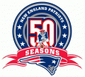 New England Patriots 2009 Anniversary Logo Sticker Heat Transfer