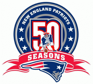 New England Patriots 2009 Anniversary Logo Sticker Heat Transfer