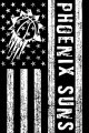 Phoenix Suns Black And White American Flag logo Sticker Heat Transfer