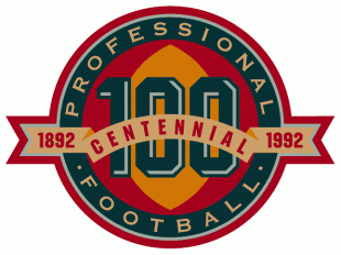 National Football League 1992 Anniversary Logo decal sticker