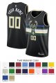Milwaukee Bucks Custom Letter and Number Kits for Statement Jersey Material Twill