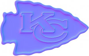Kansas City Chiefs Colorful Embossed Logo Sticker Heat Transfer