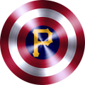 Captain American Shield With Pittsburgh Pirates Logo Sticker Heat Transfer