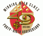 San Francisco 49ers 1995 Anniversary Logo iron on transfer