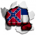 Fist Mississippi State Flag Logo Sticker Heat Transfer