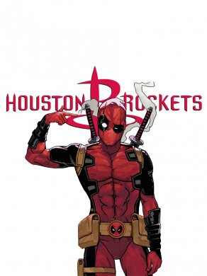 Houston Rockets Deadpool Logo decal sticker