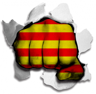 Fist Catalonia Flag Logo decal sticker