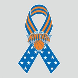 New York Knicks Ribbon American Flag logo Sticker Heat Transfer