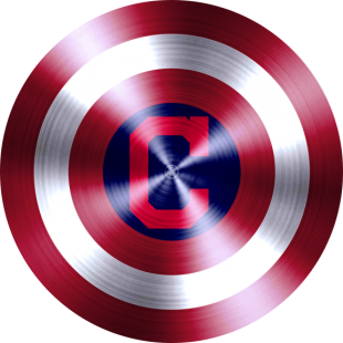 Captain American Shield With Cleveland Indians Logo decal sticker
