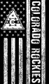 Colorado Rockies Black And White American Flag logo Sticker Heat Transfer