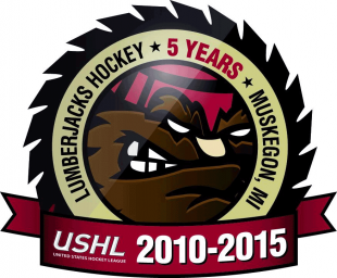 Muskegon Lumberjacks 2014 15 Anniversary Logo decal sticker