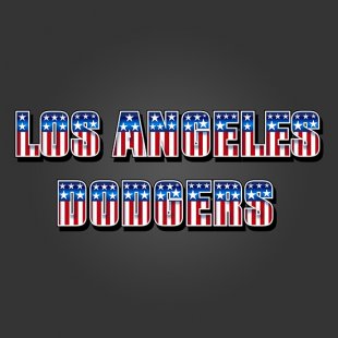 Los Angeles Dodgers American Captain Logo Sticker Heat Transfer