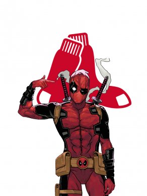 Boston Red Sox Deadpool Logo decal sticker