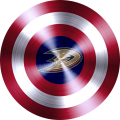 Captain American Shield With Anaheim Ducks Logo Sticker Heat Transfer
