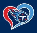 Tennessee Titans Heart Logo Sticker Heat Transfer
