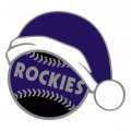 Colorado Rockies Baseball Christmas hat logo decal sticker