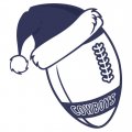 Dallas Cowboys Football Christmas hat logo decal sticker