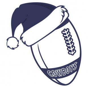 Dallas Cowboys Football Christmas hat logo Sticker Heat Transfer
