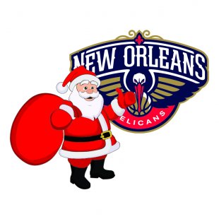 New Orleans Pelicans Santa Claus Logo decal sticker